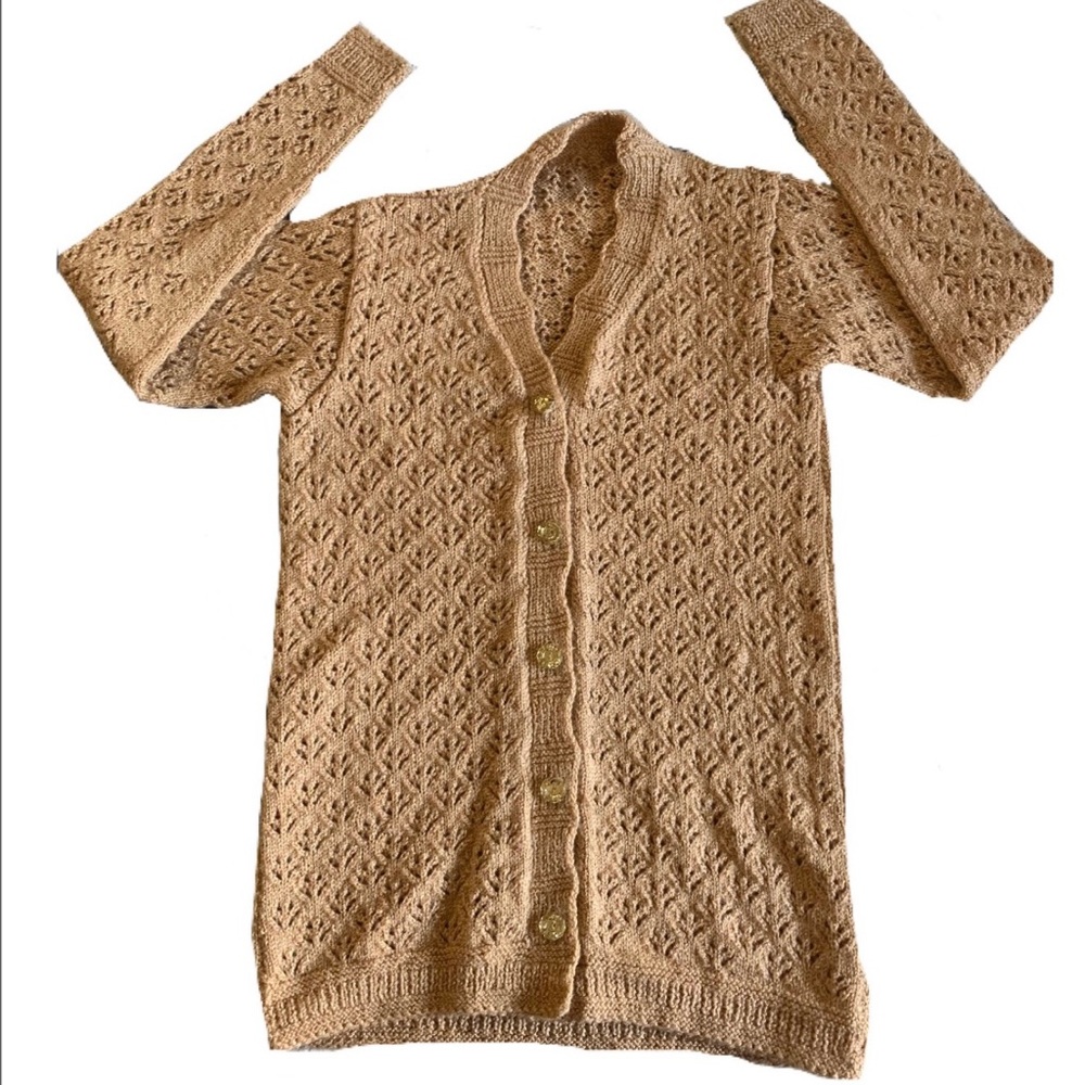 •Boutique• Authentic NudeTan HandKnit Wool Sweater